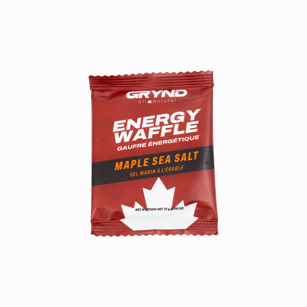 Grynd Maple Sea Salt Energy Waffle — real Canadian maple syrup endurance fuel for runners and cyclists